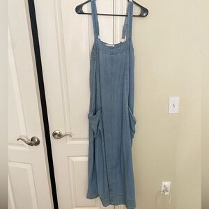 Carly Jean Los Angeles Indy Denim Maxi Dress Chambray